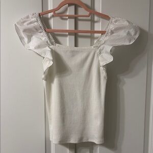 a new day White Ruffle Sleeve Blouse